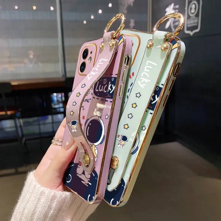 YIWESAN%20For%20Realme%20Narzo%2050i%20Case%20With%20Wristband%20New%20Design%20Phone%20Case%20For%20Girl%20Women%20Thin%20Pattern%20Fashion%20Astronaut%20Shockproof%20Plating%20Silicone%20Casing%20Full%20Cover%20SoftCase%20Protection%20Cases%20-%20Image%206