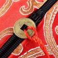 Coin Purses Chinese Square Silk Jewelry Organizer Pouches Zipper Embroidery Flower Travel Bags. 