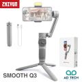 ZHIYUN SMOOTH Q3 Smartphones Gimbal 3-Axis Flexible Phone Handheld Stabilizer with Fill Light for Android / IOS and And Every Smartphone (Official). 