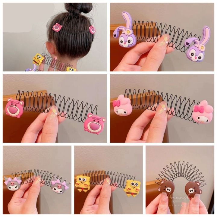 Fresh Kuromi U Shape Hair Styling Comb Strawberry Bear Melody Hair ...