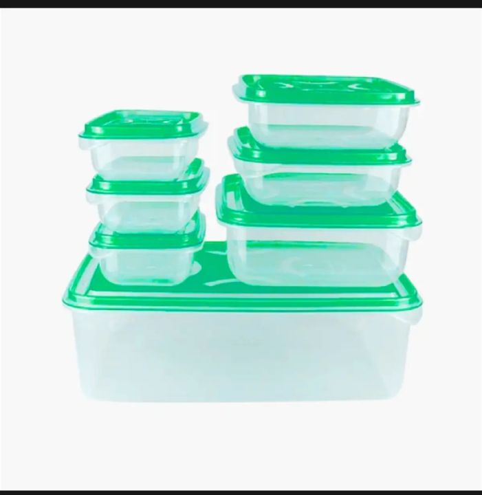 IKEA%20Style%20Pack%20of%207%20Transparent%20Rectangular%20Thumb%20Lock%20Food%20Containers%20%7C%20Stackable%20Plastic%20Storage%20Bowl%20Set%20for%20Kitchen%20&%20Meal%20Prep"%20-%20Image%202