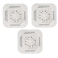Fashion Portable Drain Hair Catcher Filter Sink Wear-resistant Multifunction Silicone Strainer Anti-odor Deodorization Quadrate Silicone Mat Floor Drain Bathtub. 