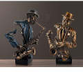 Modern Music Saxophone Bust Statue. 