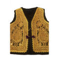 Afghani  Fully Embroidered Waistcoat with Cap (Koti + Topi). 