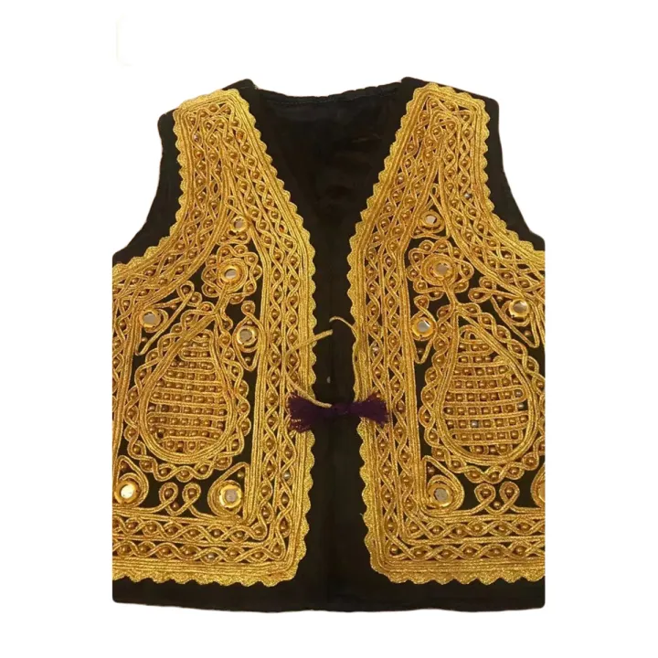 Afghani%20%C2%A0Fully%20Embroidered%20Waistcoat%20with%20Cap%20(Koti%20+%20Topi)%20-%20Image%202