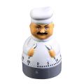 Cartoon Chef Shape Mechanical Kitchen Cooking Timer Baking Time Keep Alarm Clock. 