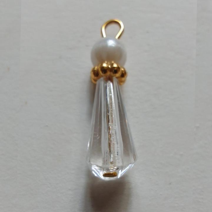 15 PCS - Fancy Pearl Latkan Hanging Button Drop Style for Dress