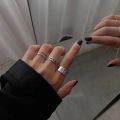 Stylish Pack of 3 Rings For Girls Birthday Gift  Punk Cool Hip Pop Rings Multi-layer Adjustable Chain Open Finger Rings Alloy Rotate Ring For Women Imported Rings For Women Party Gift Silver  Rings For Girls. 