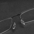 【AmbitionmA】Unisex Metal Half Frame Minus Glasses Vintage Retro Men's Business Myopia Eyeglasses Finished Optical Near Sight Eyewear Diopter. 