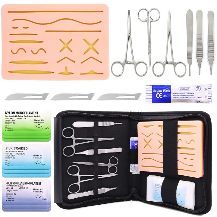 Suture Practice Kit for Students, Complete Training Kit with 14 Pre-Cut ...
