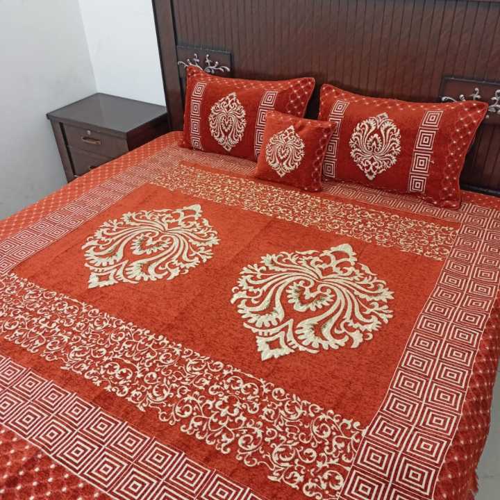 Velvet%20Bedsheet%20King%20Size%20For%20Bridal%20/%20Velvet%20Bed%20Sheet%20King%20Size%205%20PCS/%20Double%20Bedsheet%20Set%20Fabric%20Velvet%20Jacquard%20Fancy%20Bed%20Sheet%20-%20Image%205