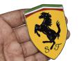 3D Fe rrari Yellow Badge Emblem Sticker Decal for Fe rrari Car Bike SUV Mobile Laptop (7.5 x 5.3 cm). 