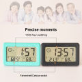 Digital Clock Desktop Temperature LCD Digital Thermometer Desktop Hygrometer Battery Operated Time Date Calendar. 