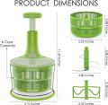 Techmanistan Multifunctional Hand Press Food Chopper with Salad Spinner Basket & Egg Mixer Tool, Hand Press Meat Mincer Vegetables Grinder Push Type Vegetable Chopper Press Down Chopper Handheld Food Press Mincer. 