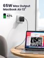 UGREEN 70866 PD 66W GAN Fast Charger 2XC - Dual USB-C Ports for Rapid Charging. 
