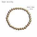 Fashion Jewelry Non Fading Waterproof Metal Ball Multiple Models Quality Smooth Solid Beads Elastic Stainless Steel Bracelets. 