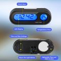 Mini Electronic Clock Time Watch Auto Dashboard Clocks Luminous Thermometer Black Digital Display Car Accessories. 