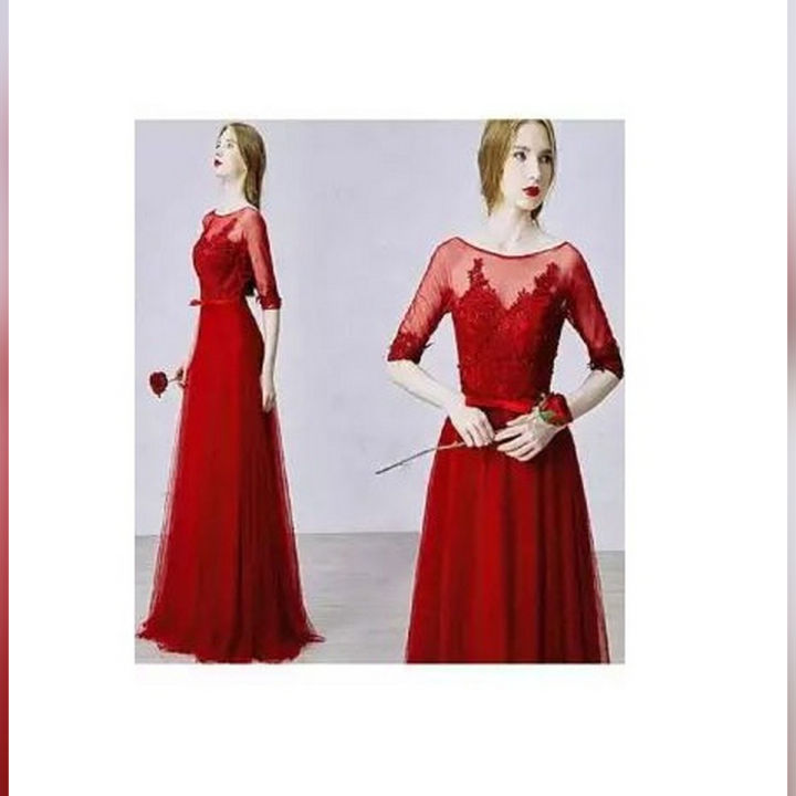 Red Net Dress for Women