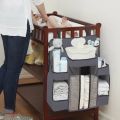Baby Nursery Organizer Diaper Caddy Hanging Diaper Organizer for Changing Table and Crib, Diaper Stacker and Crib Organizer,Dexbaby Diaper Caddy and Nursery Organizer for Baby Essentials, Gray. 