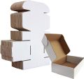 4 x 4 x 2  Inch White Hard E-Commerce Packing Boxes (White, Brown) Quick Shipper. 