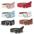 1PCS Children Faux Leather Belt Kids Cute Peach Heart Buckle Belts Girls Waist Belt. 