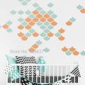Mermaid Scale Wall Stickers Home Decor Living Room Geometric Decals Nursery Vinyl Modern Decal Decorate Mural Jw303. 