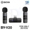 Boya BY-V20 Professional 2.4GHz Wireless USB-C Dual Microphone With Selectable Noise Cancellation. 