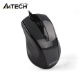 A4Tech N-500F(S) - Wired Optical Mouse - Silent Click- 1200 DPI - Glossy Grey. 