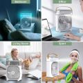 Mini Air Cooler - Portable Air Conditioner Fan | USB Evaporative Cooler & Humidifier | Personal Space Cooling Fan for Home, Office & Desk. 