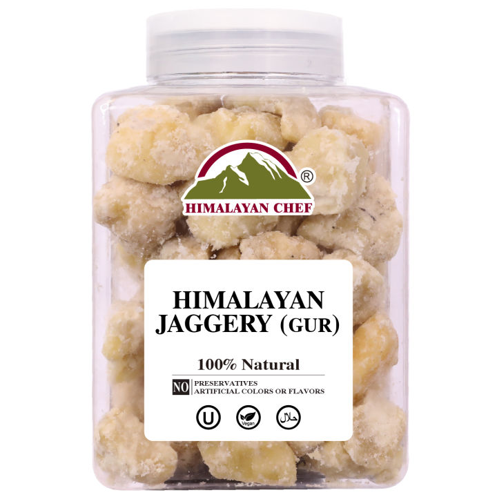 Himalayan Jaggery (Gur) - 1.7KG | Large Plastic Jar
