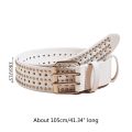 Cyberpunk Women Belts with Double Pin Buckle Light Luxury All-match Waistband. 