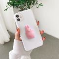 Squishy 3D Toys Chick Phone Cat Case For iphone 11 12 13 14 15 Pro MAX XR SE 2020 SE 3 Cartoon Funny Foot Soft Cover. 