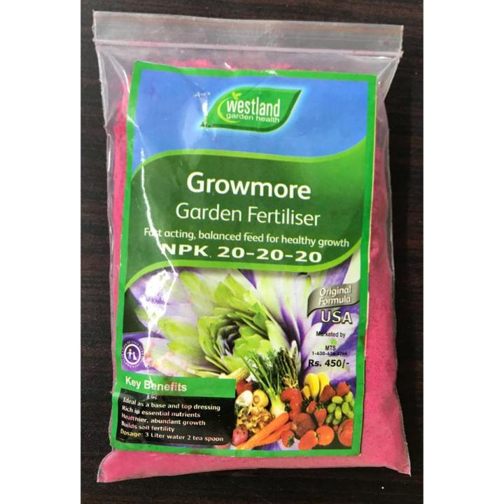 WESTLAND GROWMORE GARDEN FERTILISER 500 GRAMS PACK (NPK 20-20-20) IMPORTED USA