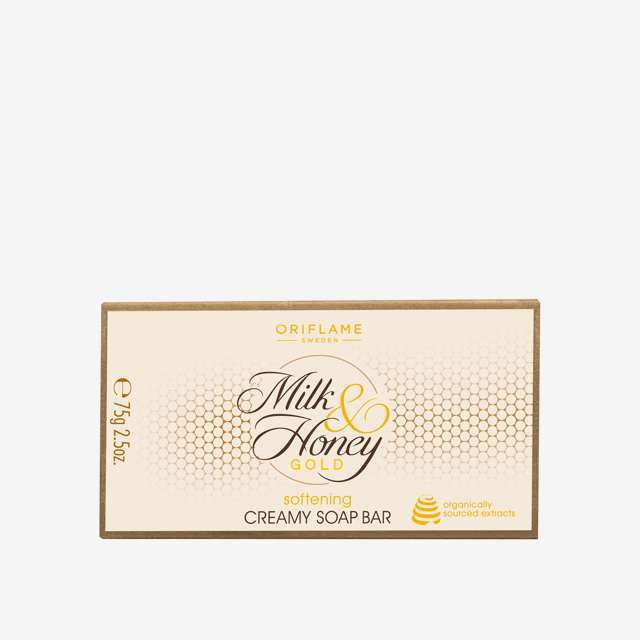 Softening Creamy Soap Bar Milk and Honey Gold