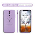 BILI for Xiaomi 9T / Xiaomi 9T Pro Back Cover Simple Antlers Ultra Thin Soft Luxury Square Multicolor Liquid Silicone Phone Case. 