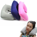 Portable U-Shape Inflatable Travel Pillow U Shape Car Head Rest Air Cushion For Travel Office Nap Head Rest Air Cushion Neck Pillow,Neck Pillow For Airplane Travel. 