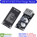 USB QC3.0 QC2.0 Quick Charger Module | 24W 5V 3.4A Single USB Output | Fast Charging Board for Mobile Power Bank & DIY by Electrica. 