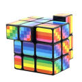 3x3x3 Rainbow Mirror Cube Mod, Speed Twisty Puzzle Brain Teaser. 