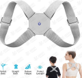 Smart Posture Corrector Vibration Belt USB Rechargeable Intelligent Vibration Induction Sensor Reminder High Elasticity Adjustable Upper Back Shoulder Lumbar Waist Support Belt SPINE CORRECTION for Children and Adult​. 
