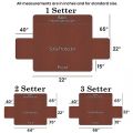 Cotton Quilted Sofa Covers (Dark Brown). 