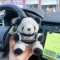 Interior Car Charm Cute Panda Pendant for Car Rearview Mirror Handcrafted Animal Hanging Ornament for Car Interior Adorable Panda Accessories for Car Accessories Pendant. 