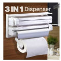 New Imported 3in1 Triple Paper Dispenser Kitchen Dispenser Paper Foil Cling Wrap in pakistan. 
