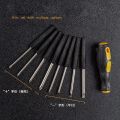 【Footprint】 8In1 Set Interchangeable Screwdriver Set With Case Stanley Cushion Handle Magnetic Screwdriver Setmulti-Purpose Screwdriver Set Professional Repairing Tool Kits Precision Screwdriver Set Multifunction. 