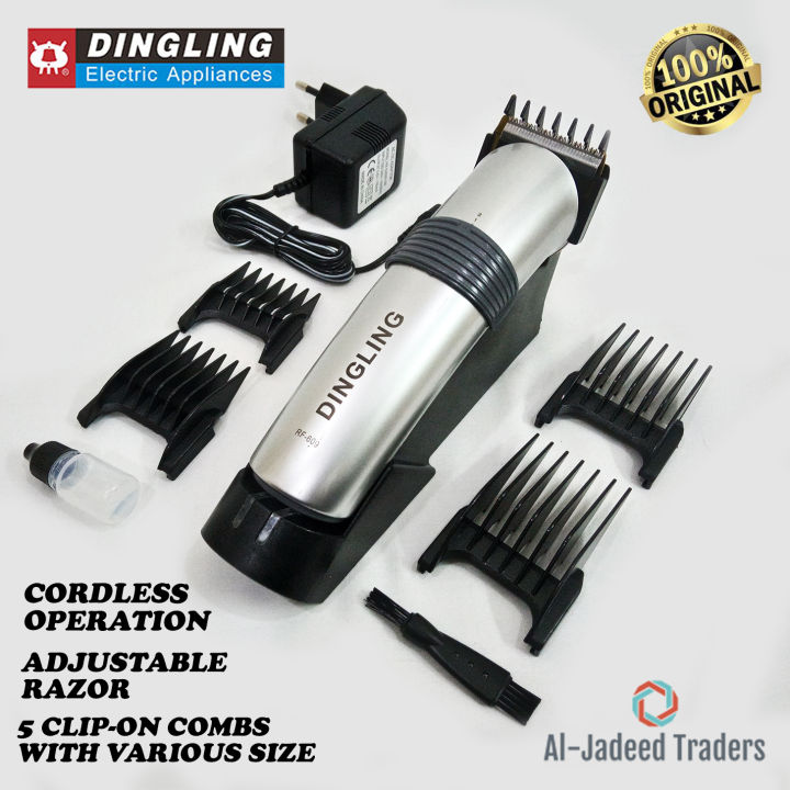 DINGLING RF-609 Hair Trimmer Clipper and Grooming Kit - Rechargeable Hair and Beard Styling and Shaving Machine