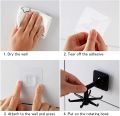 360-Rotating Hooks Self-Adhesive | Wall Mounted Kitchen Utensil Hanging Hook | Hook Storage Manager | Water Proof Rotating Hooks | Kitchen hooks For Hanging |Rotating Hooks For Home , Bathroom & Kitchen | Hole-Free Wall Hanging | 6 in 1 Storage hooks. 