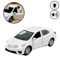 Toyota Corolla Grande Diecast Metal Model Toy Car Collection With Lights and Sounds Pull Back Action - Size Approx. 5 Inch - White. 