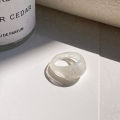 Wholesale Trendy Retro Cocktail Ring Transparent Acrylic Ring Resin Rings for Women Men. 