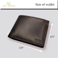 Pure Leather wallet for men branded cow leather latest design slim card holder wallets for men and boys | Black Brown Coffee. 