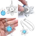 【happy one】Simple Snap Pendant Necklace Rose Flower Necklace Fit Snap Jewelry Choker Women. 