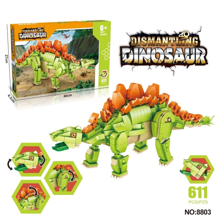 Unisex DIY Stegosaurus Assembling Blocks Plastic Puzzle for kids ...